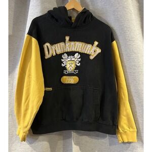 Vintage Y2K 2000s Drunknmunky Mens Hip Hop Skater‎ Hoodie Size Large